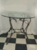 Glass top dining table